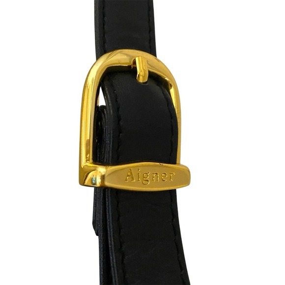 Etienne Aigner Black Leather Shoulder Bag - Picture 7 of 10